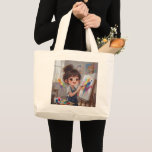 Bolso De Tela Gigante Whimsical Girl Painter Tote Bag<br><div class="desc">Whimsical Girl Painter Tote Bag Carry your essentials in style with this Whimsical Girl PainterTote Bag. This tote features a charming and imaginative illustration of a whimsical girl designed with soft colors and playful artistic elements. perfect for shopping, books, errands, or everyday use, it combines creativity and practicality in one...</div>