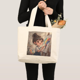 Bolso De Tela Gigante Whimsical Girl Tote Bag