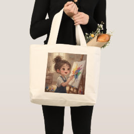 Bolso De Tela Gigante Whimsical Girl Tote Bag