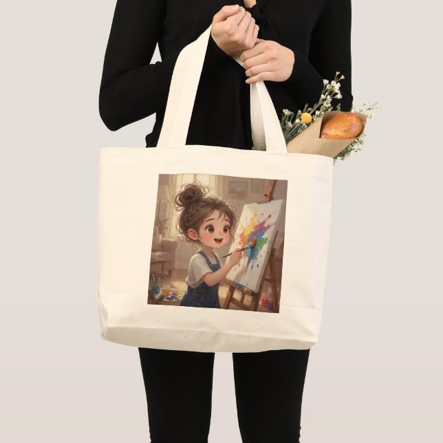 Bolso De Tela Gigante Whimsical Girl Tote Bag (Anverso (producto))