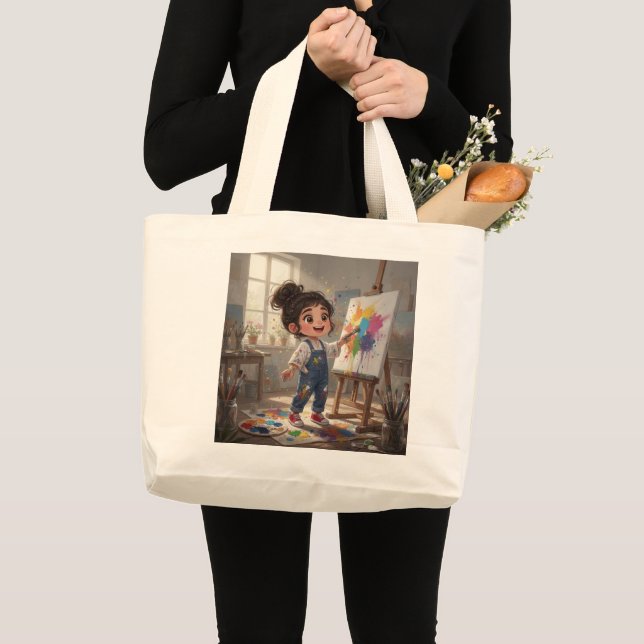 Bolso De Tela Gigante Whimsical Girl Tote Bag (Anverso (producto))