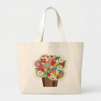 Bolso De Tela Gigante Whimsical Sweet Cupakes Spring Flores Moda Floral