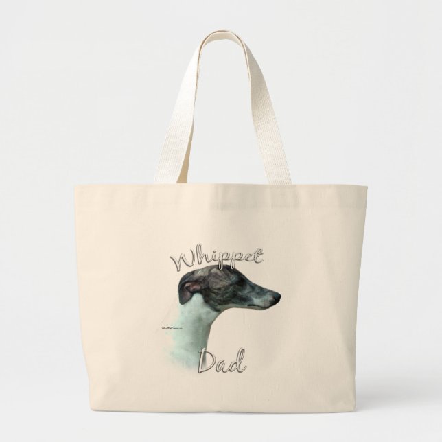 Bolso De Tela Gigante Whippet Dad 2 (Frente)