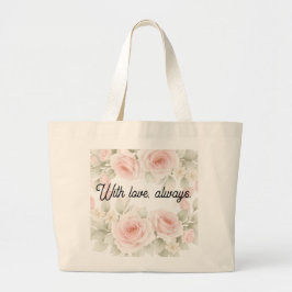Bolso De Tela Gigante Whispered Petals Elegant Simple Wedding Keepsake 