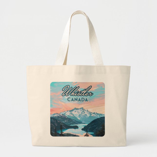 Bolso De Tela Gigante Whistler Canada British Columbia Skirre Resort Ret (Frente)