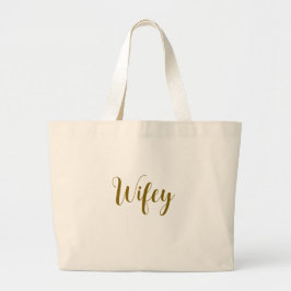 Bolso De Tela Gigante Wifey tote