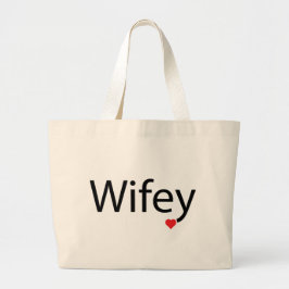 Bolso De Tela Gigante Wifey - Tote Jumbo