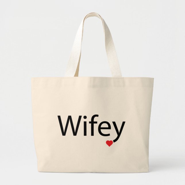 Bolso De Tela Gigante Wifey - Tote Jumbo (Frente)