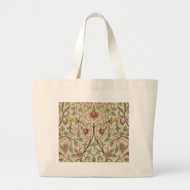Bolso De Tela Gigante William Morris Daffodil Classic Flower Wallpaper (Frente)