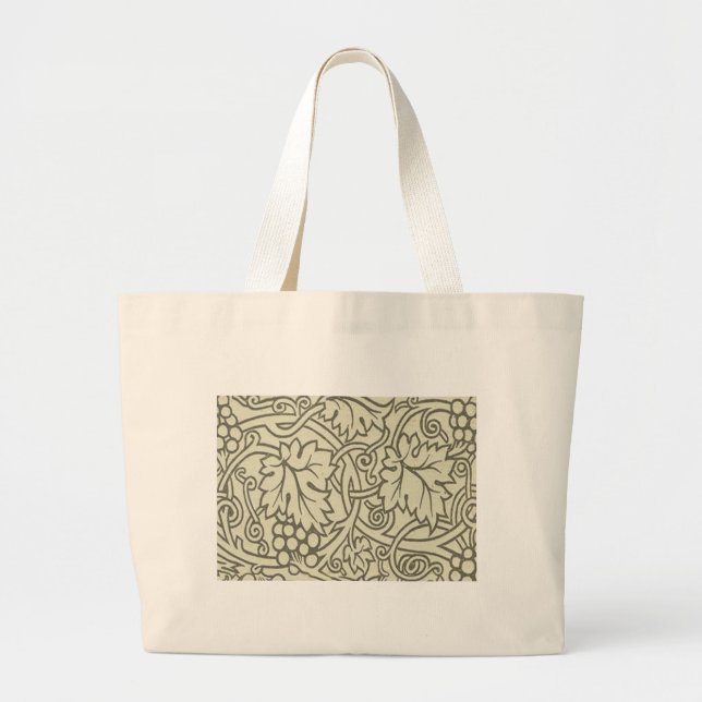 Bolso De Tela Gigante William Morris Grapevine Sage Wallpaper (Frente)