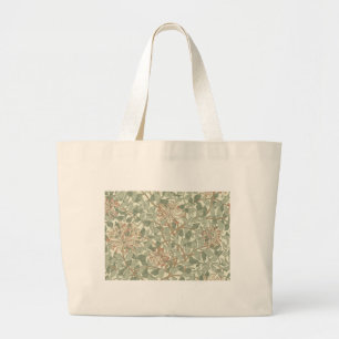 Bolso De Tela Gigante William Morris Honeysuckle Green Floral