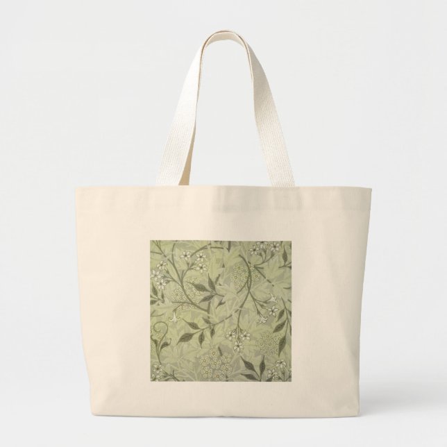 Bolso De Tela Gigante William Morris Jasmine Botanical (Frente)