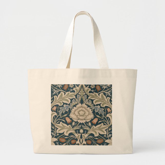 Bolso De Tela Gigante William Morris Severn Floral Garden Floral Classic (Frente)