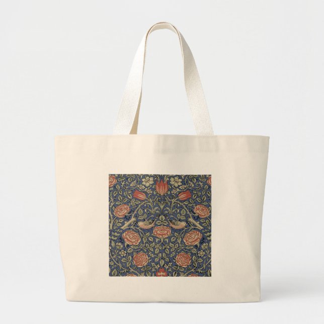 Bolso De Tela Gigante William Morris Tudor Rosa Wallpaper (Frente)