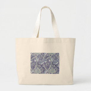 Bolso De Tela Gigante William Morris Windrush flores azules florales