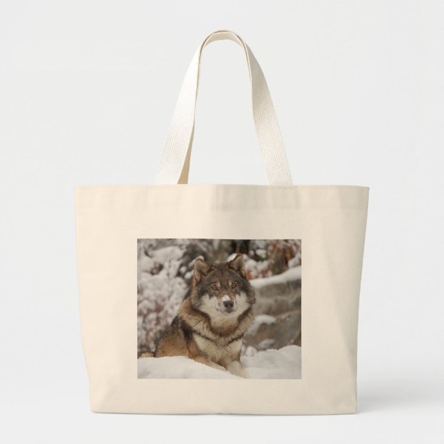 Bolso De Tela Gigante Winter Wolf (Frente)