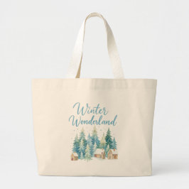 Bolso De Tela Gigante Winter Wonderland Snowy Village 