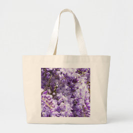 Bolso De Tela Gigante Wisteria Violeta de árbol de flores moradas