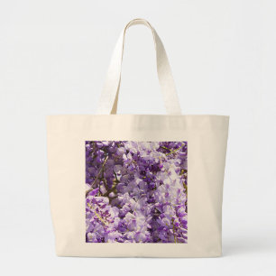 Bolso De Tela Gigante Wisteria Violeta de árbol de flores moradas