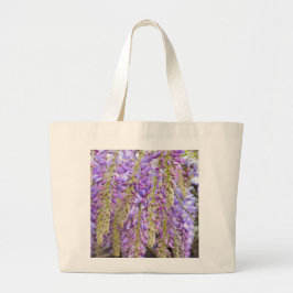 Bolso De Tela Gigante Wisteria Violeta de árbol de flores moradas