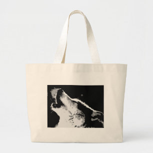 Bolso De Tela Gigante Wolf Howling