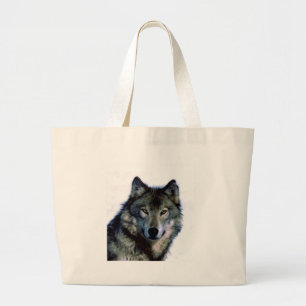 Bolso De Tela Gigante Wolf Portrait