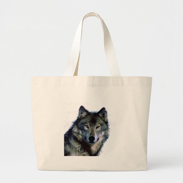 Bolso De Tela Gigante Wolf Portrait (Frente)