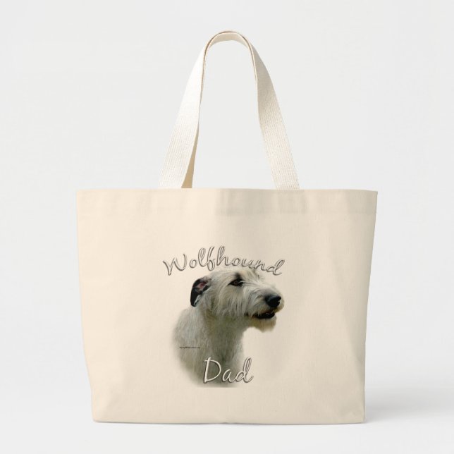 Bolso De Tela Gigante Wolfhound Dad 2 irlandés (Frente)