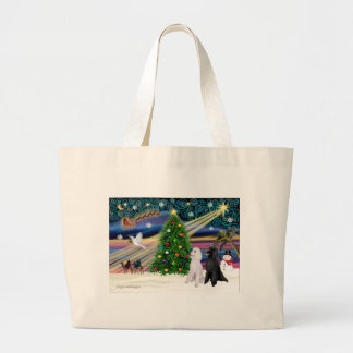 Bolso De Tela Gigante XMAS MAGIC-Poodle ST-Pair2