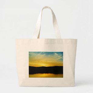 Bolso De Tela Gigante Yellow Mt Lake Sunset