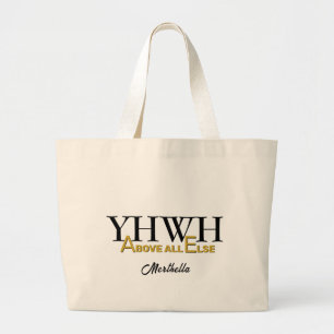 Bolso De Tela Gigante YHWH YAHWEH Personalizado Sobre Todo Cristiano