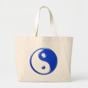 Bolso De Tela Gigante Yin azul Yang