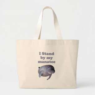 Bolso De Tela Gigante Yo Apoyo A Mi Manatee