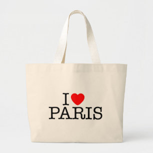 Bolso De Tela Gigante Yo corazón (amor) París