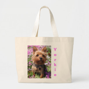 Bolso De Tela Gigante Yorkie Puppy Dog Lover Cute Yorkshire Terrier
