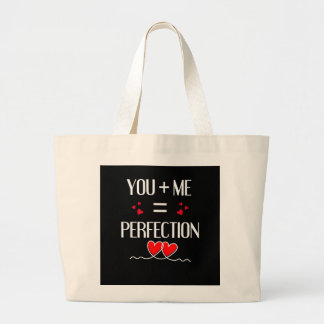Bolso De Tela Gigante You + Me = Perfección - Diseño de Pareja Cuta