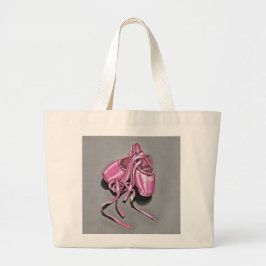 Bolso De Tela Gigante Zapatillas de ballet rosa