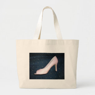 Bolso De Tela Gigante Zapatos de tacón alto rosado