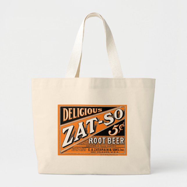 Bolso De Tela Gigante Zat-So 5¢ Root Beer (Frente)