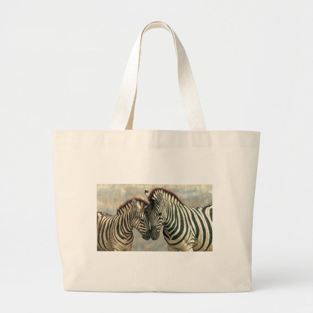 Bolso De Tela Gigante zebra-clip-art-3 (Frente)