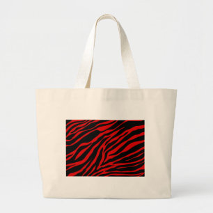 Bolso De Tela Gigante zebra roja