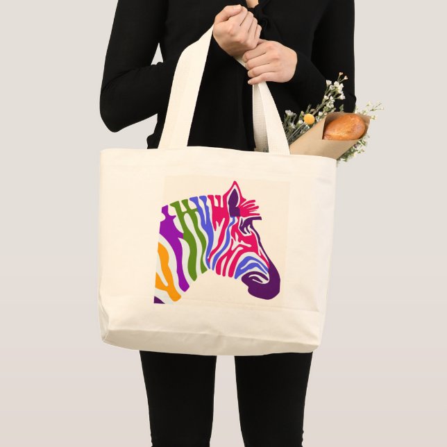 Bolso De Tela Gigante Zebra Tote Bag (Anverso (producto))