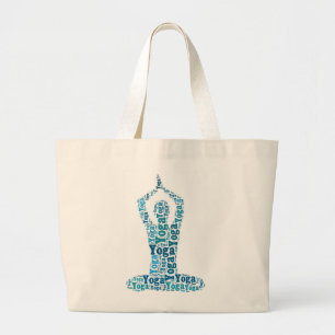 Bolso De Tela Gigante Zen de la nube de la palabra de la actitud de