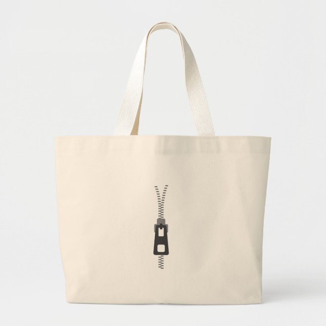Bolso De Tela Gigante Zipper (Frente)