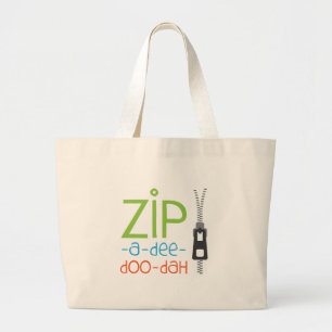 Bolso De Tela Gigante Zipper Zip
