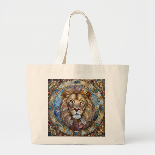 Bolso De Tela Gigante Zodiac - Leo el León (Frente)