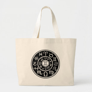 Bolso De Tela Gigante Zodiaco Géminis