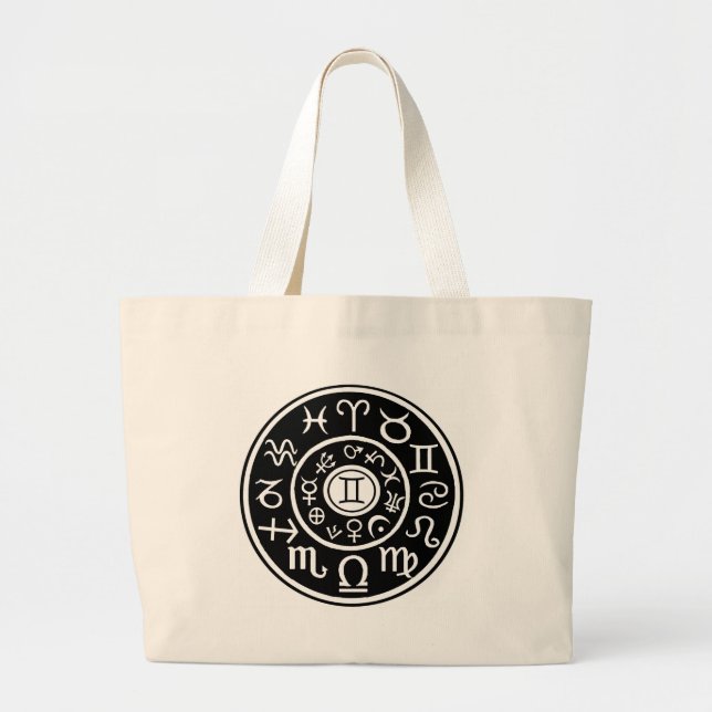 Bolso De Tela Gigante Zodiaco Géminis (Frente)
