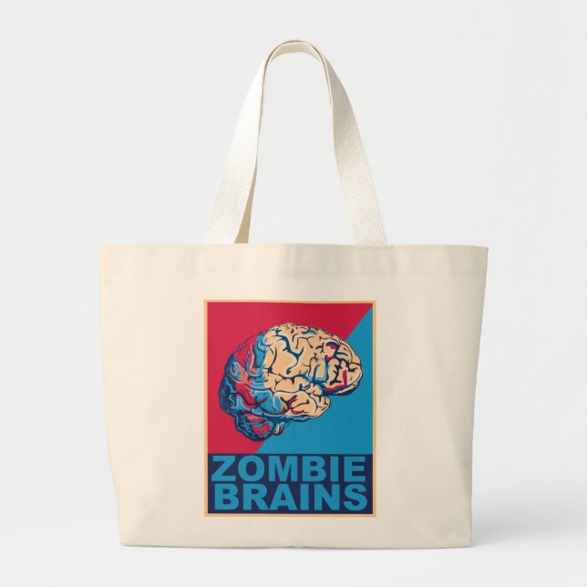 Bolso De Tela Gigante Zombie Brain (Frente)
