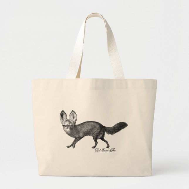 Bolso De Tela Gigante Zorro orejano (Frente)